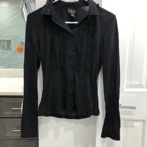 vintage black button up